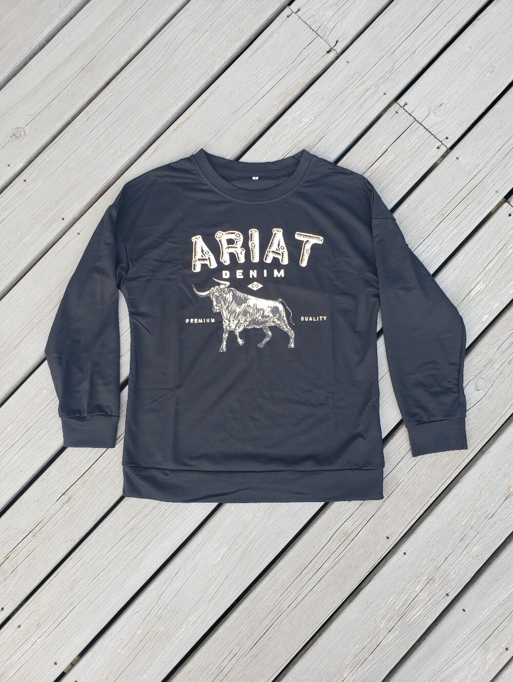 Ariat Black Crewneck Sweatshirt Size Small